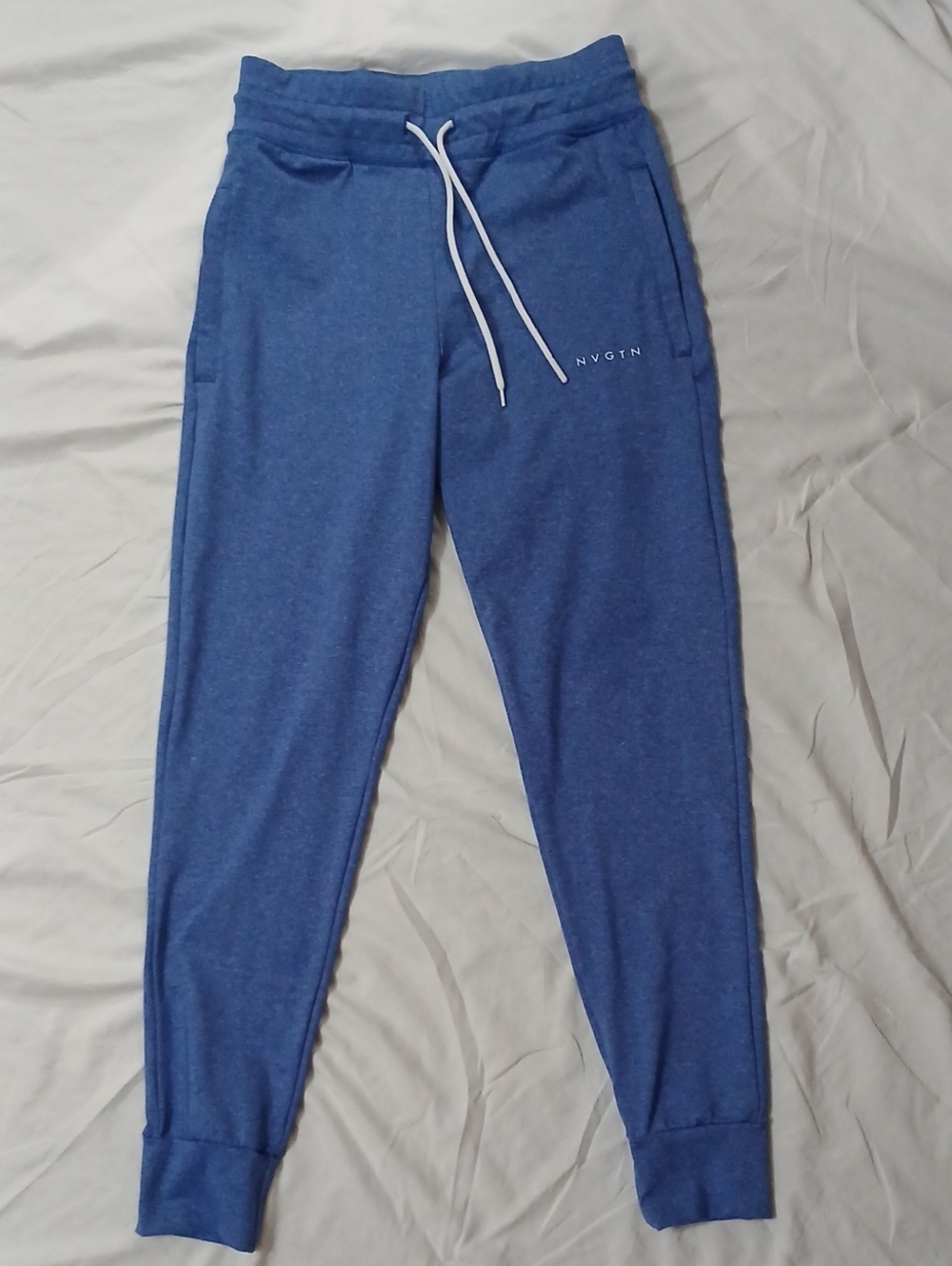 NVGTN Women's Medium Navy Blue Heather Joggers Drawstring Cuffed Athletic Pants